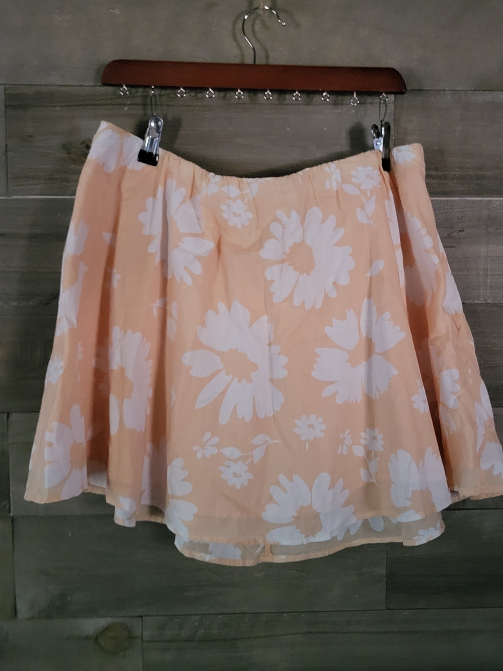 American Eagle Floral A Line Mini Circle Skirt Peach Size XL